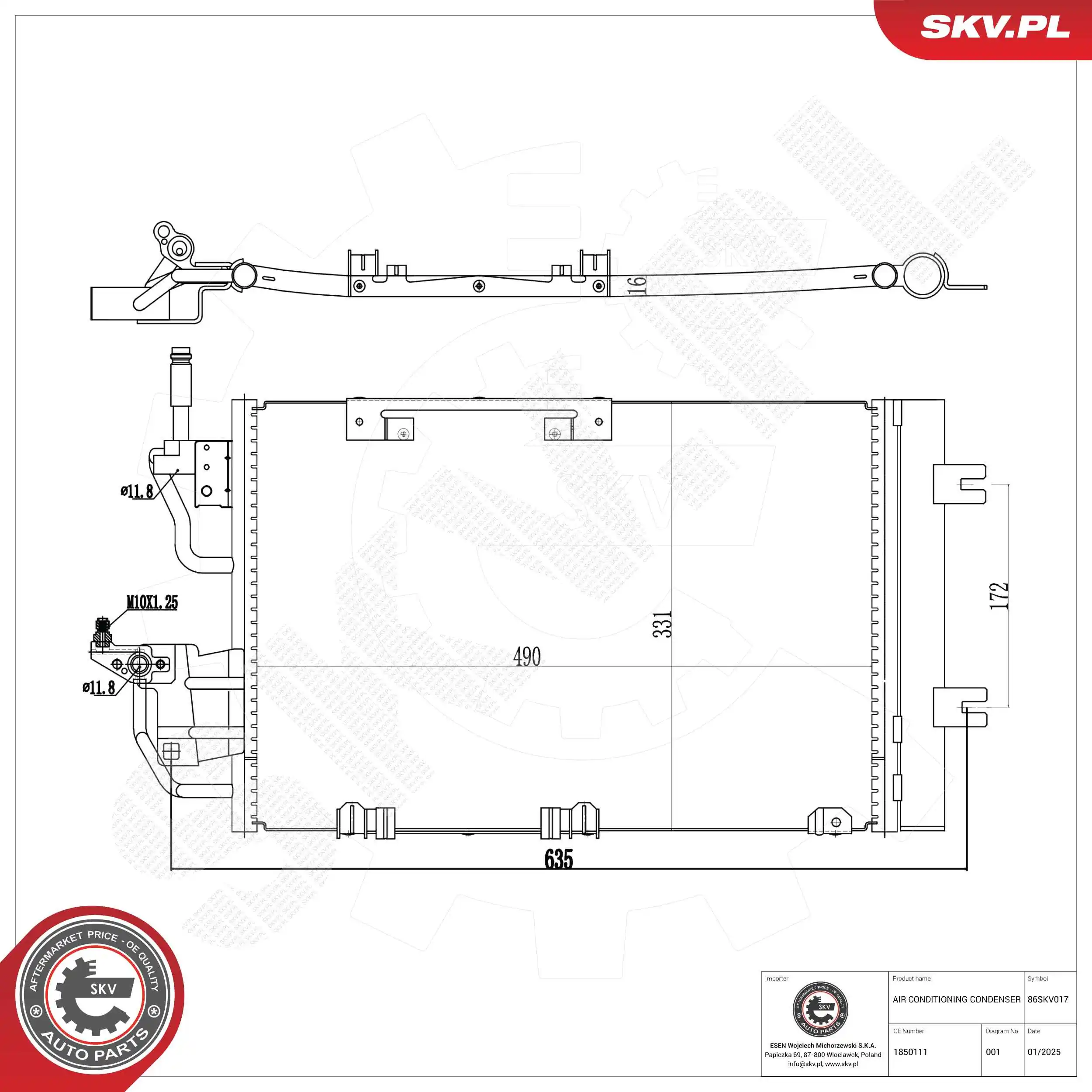 Condenser, air conditioning